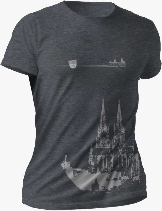 Köln-Shirt mit dem Dom | Frauen Grau | Im Köln Shop online kaufen